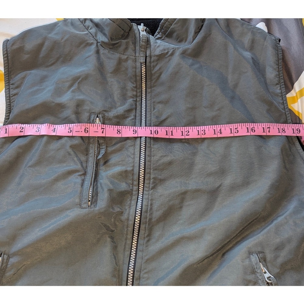 Free Country Mens XL Gray Fleece Utility Vest Full Zip Outdoor Pockets - Picture 2 of 7